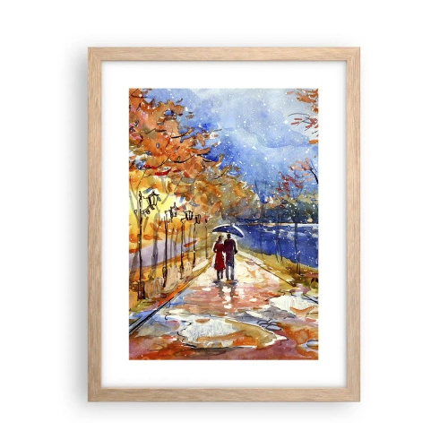 Een poster in een licht eiken lijst - Samen tot de grens van de tijd - 30x40 cm