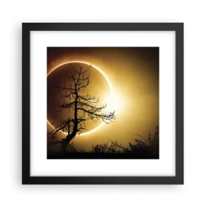 Poster in een zwarte lijst - Totale zonsverduistering - 30x30 cm