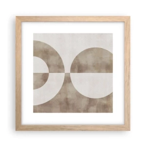 Een poster in een licht eiken lijst - Gelijkenissen en verschillen - 30x30 cm