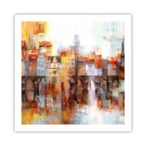 Poster - Ook onder de brug is het mooi - 60x60 cm