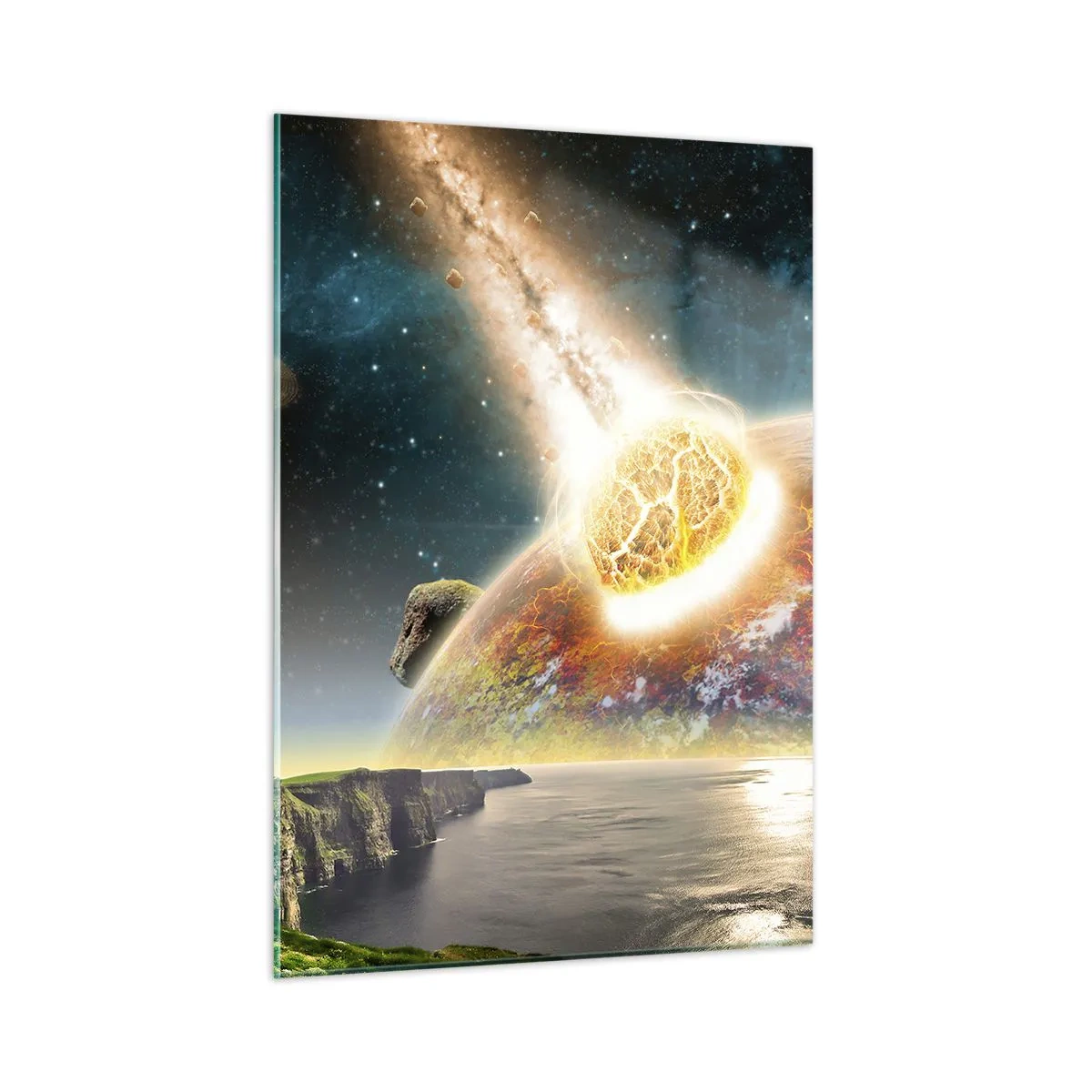 Schilderen op glas - Kosmisch drama - 50x70 cm