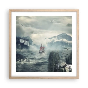 Een poster in een licht eiken lijst - In magische wateren - 50x50 cm