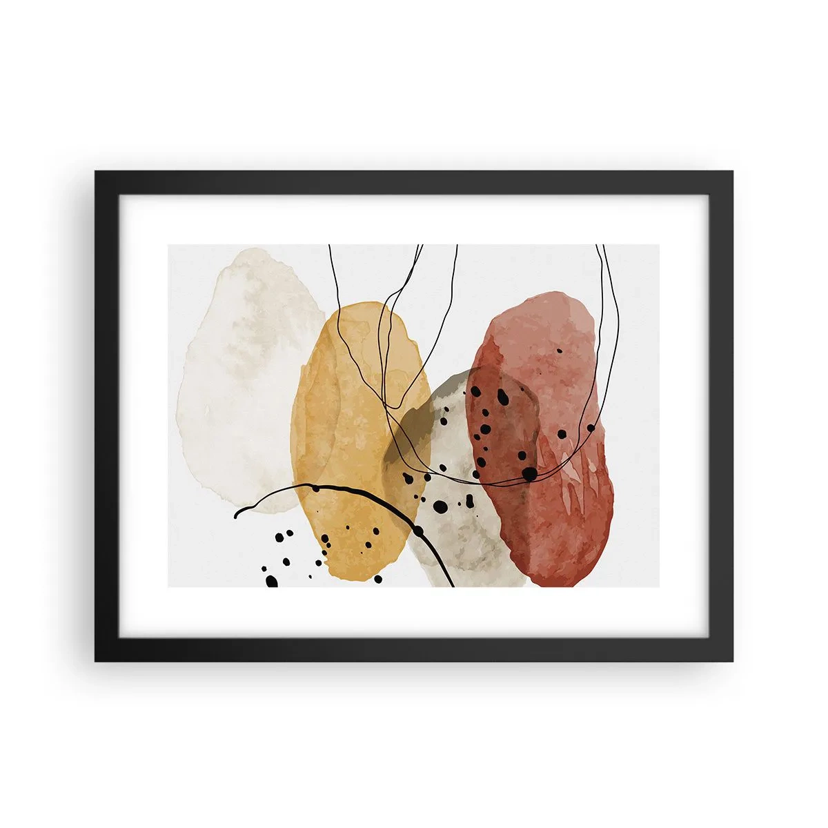 Poster in een zwarte lijst - Als lichte, transparante lucht - 40x30 cm
