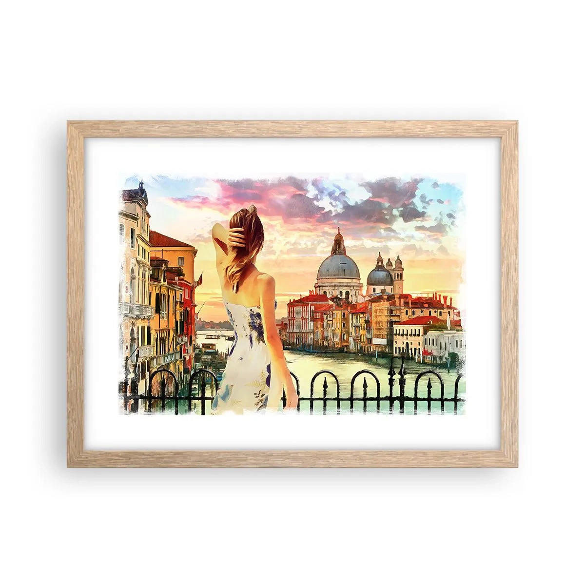 Een poster in een licht eiken lijst - Als een avontuur alleen in ... - 40x30 cm