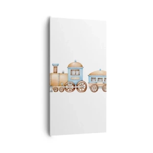 Schilderen op canvas - Hij staat op het station... - 65x120 cm