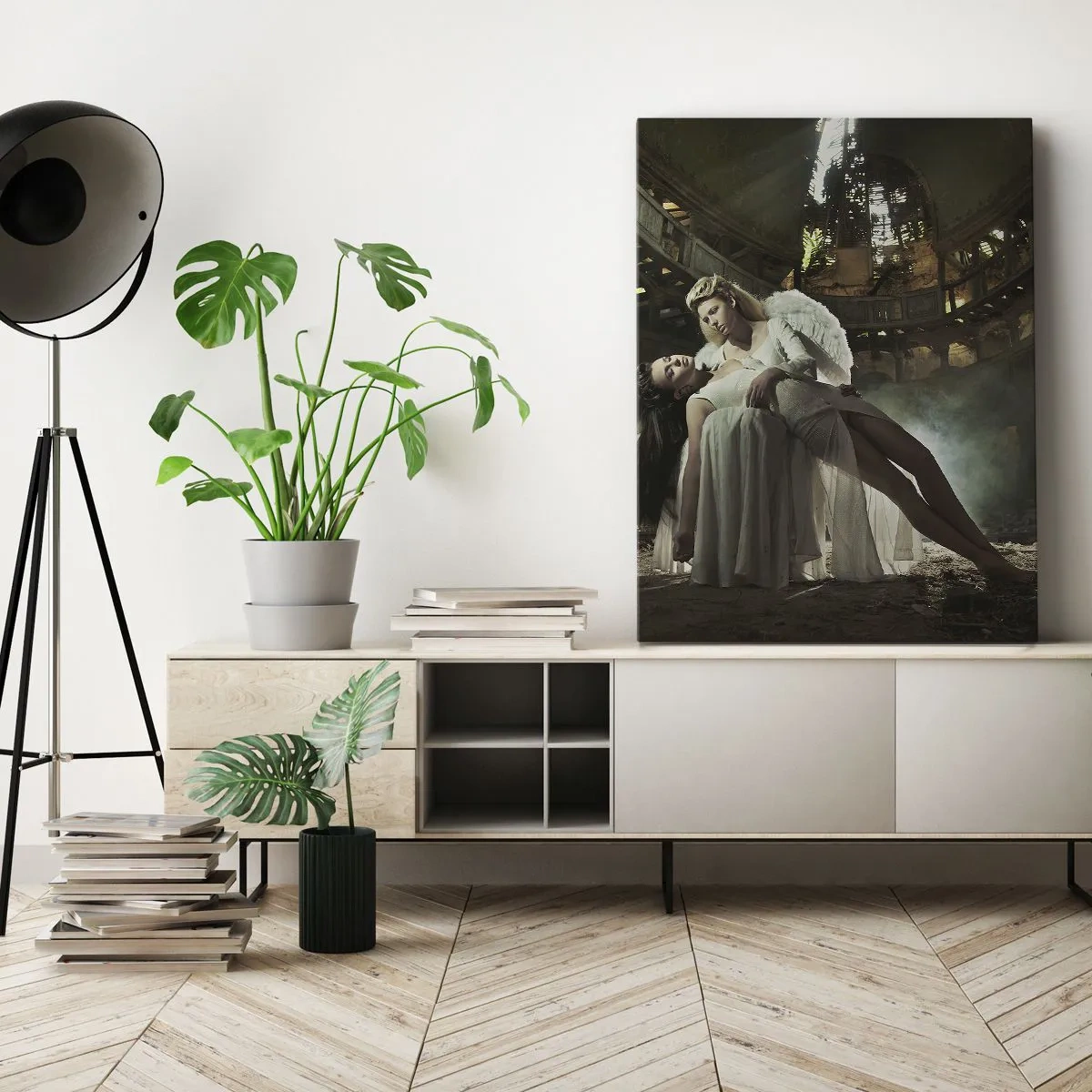 Schilderen op canvas - De geest van het oude theater - 70x100 cm