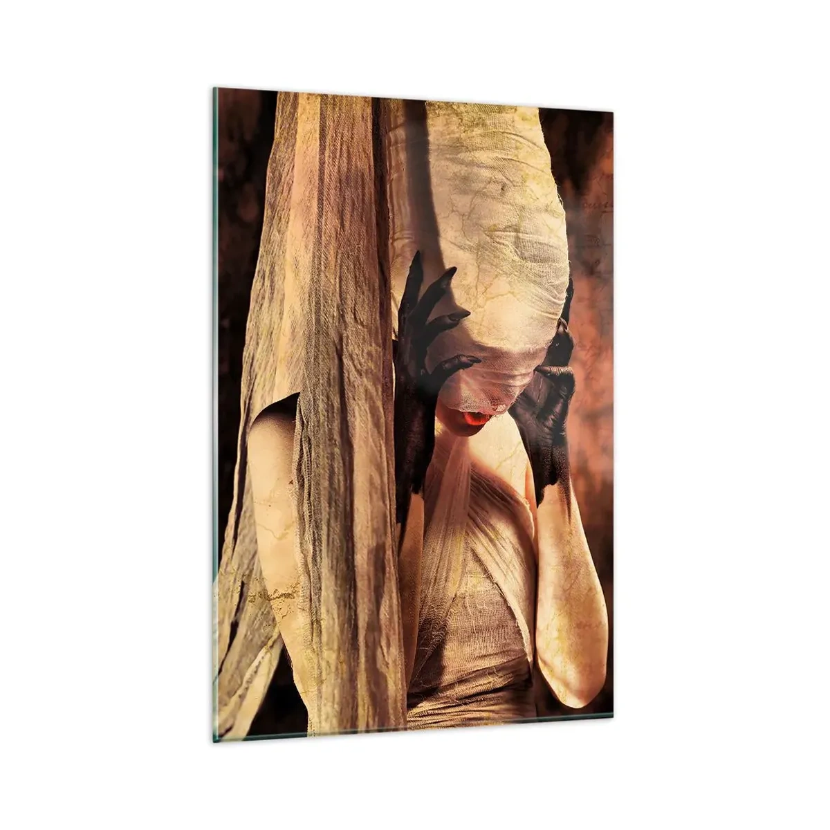 Schilderen op glas - Tussen goed en kwaad - 80x120 cm