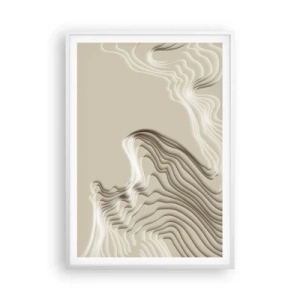 Poster in een witte lijst - Kunst topografie - 70x100 cm