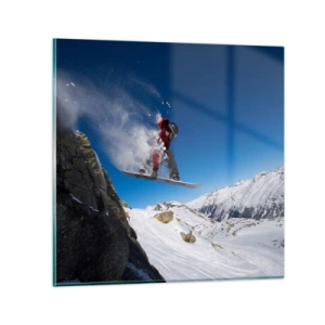 Schilderen op glas - En je werd een deel van de ruimte - 70x70 cm