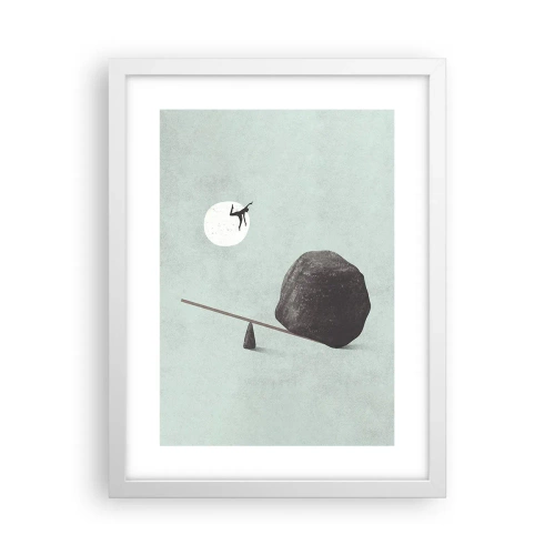 Poster in een witte lijst - Vervulde dromen - 30x40 cm