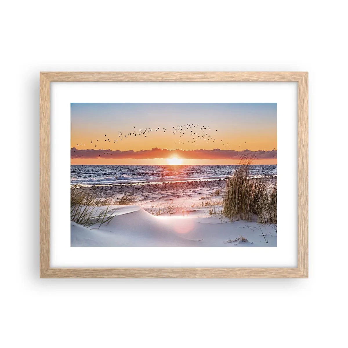 Een poster in een licht eiken lijst - Horizontaal landschap - 40x30 cm