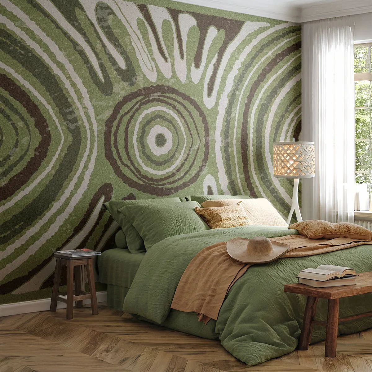 Fotobehang Standard Eco - Een explosie van emoties - Op leeftijd, Boho, Deel - 150x105 cm