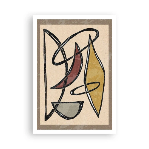 Poster - Compositie – bogen en ovalen - 70x100 cm