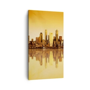 Schilderen op canvas - De stilte van de metropool - 45x80 cm