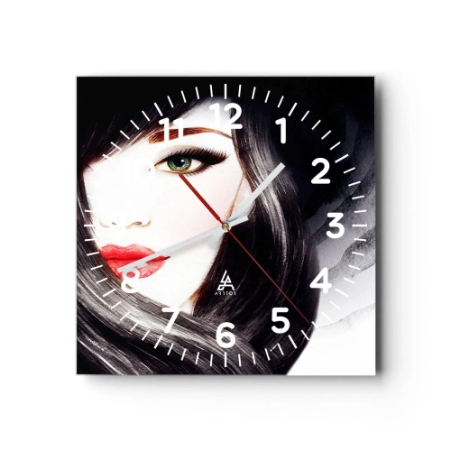 Wandklok - Klok - Saffier look - 40x40 cm