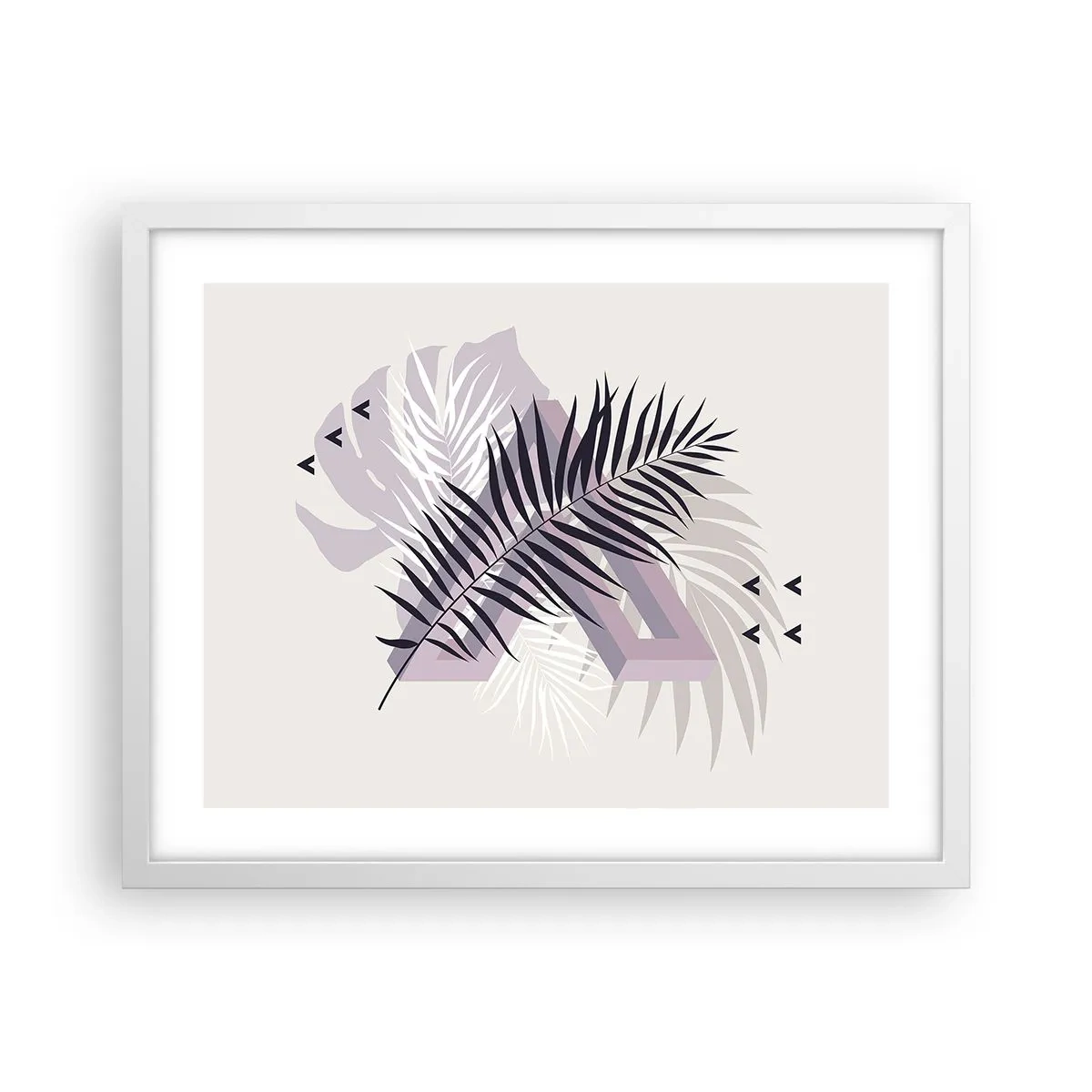 Poster in een witte lijst - De schaduw van de schaduw - 50x40 cm