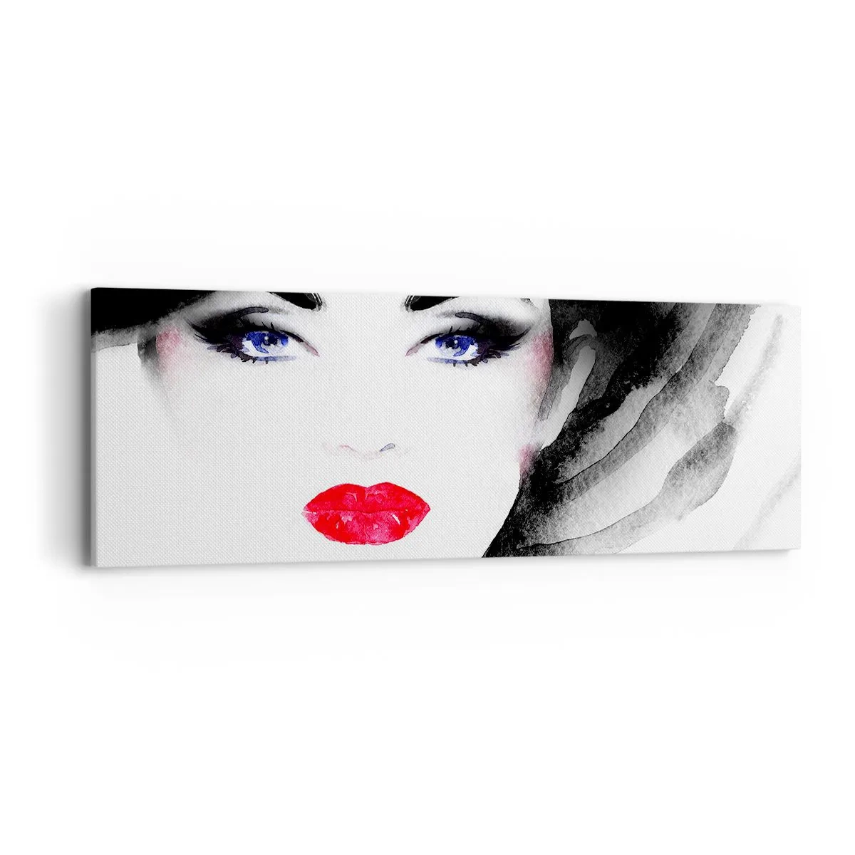 Schilderen op canvas - Hij duwt terug en roept - 90x30 cm