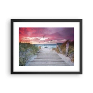 Poster in een zwarte lijst - Baltische indruk - 40x30 cm