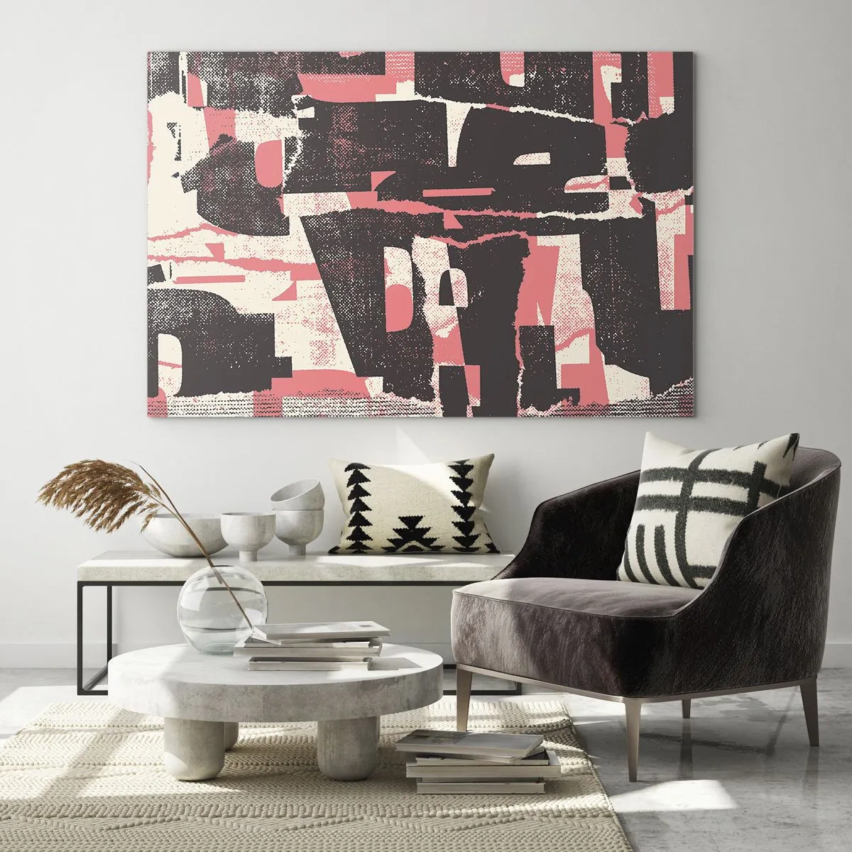 Schilderen op glas - Al dit lawaai - 120x80 cm