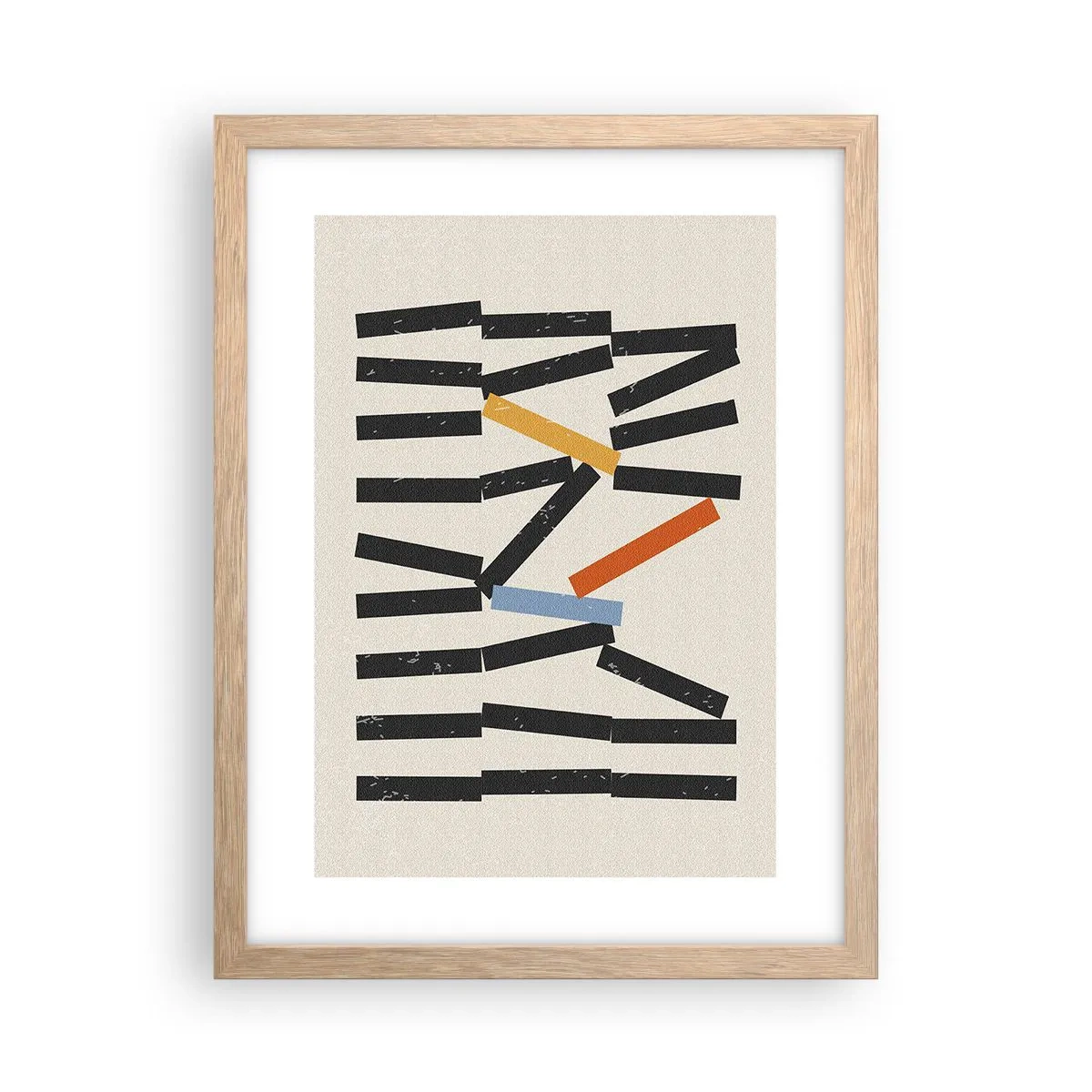 Een poster in een licht eiken lijst - Domino – compositie - 30x40 cm