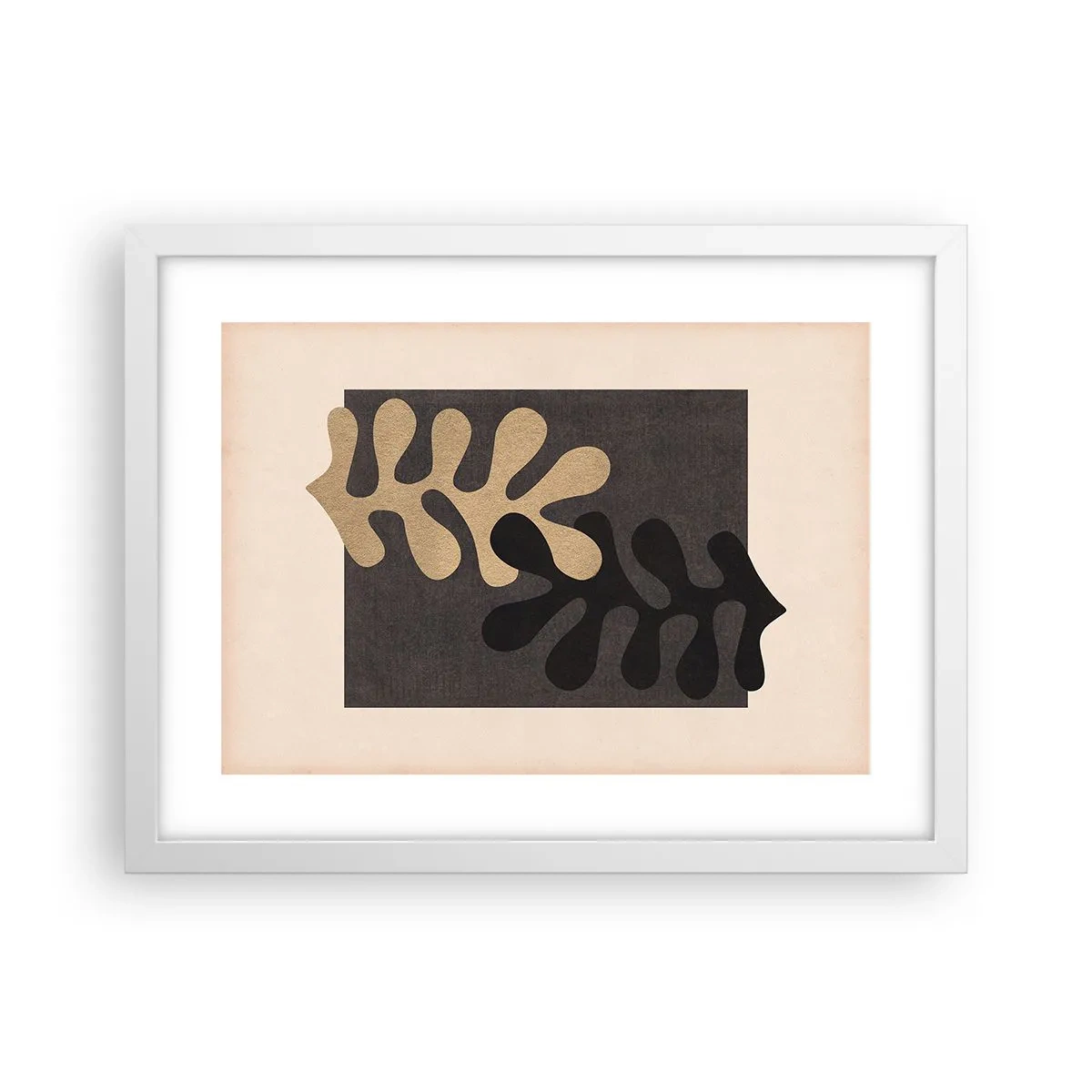 Poster in een witte lijst - Afwezigheid en complement - 40x30 cm