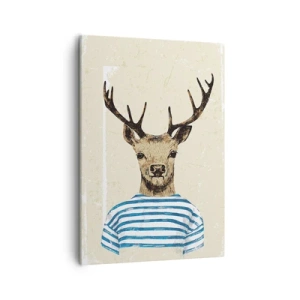 Schilderen op canvas - Omdat ik van gestreepte t-shirts hou! - 50x70 cm