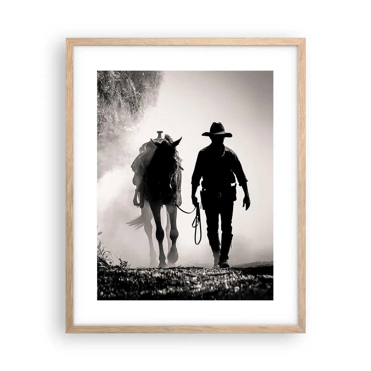 Een poster in een licht eiken lijst - Texas ochtend - 40x50 cm