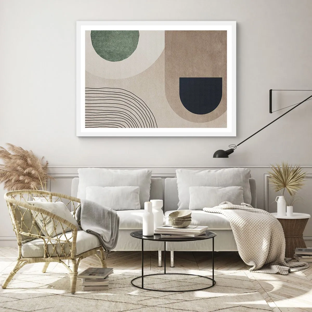 Poster in een witte lijst - De zachtheid van het ovaal - 40x30 cm