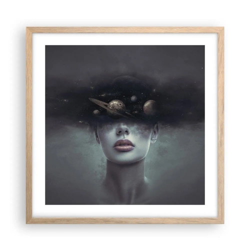 Een poster in een licht eiken lijst - En de planeten worden gek... - 50x50 cm