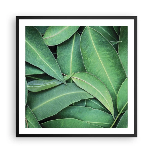 Poster in een zwarte lijst - Sappig en fris - 60x60 cm