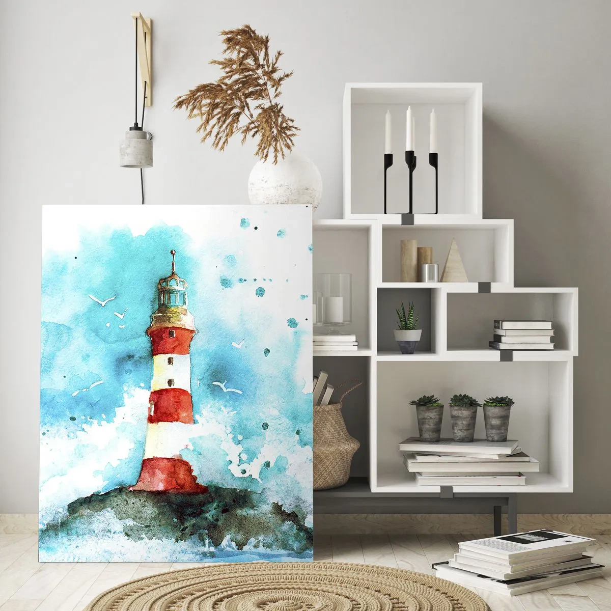 Schilderen op glas - Eenheid van de elementen - 50x70 cm