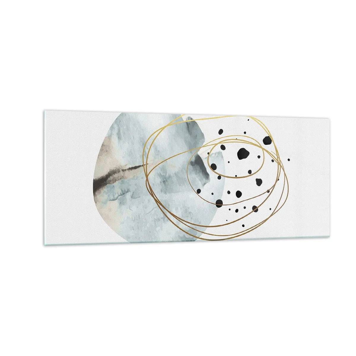 Schilderen op glas - Omarmd door de ruimte - 100x40 cm