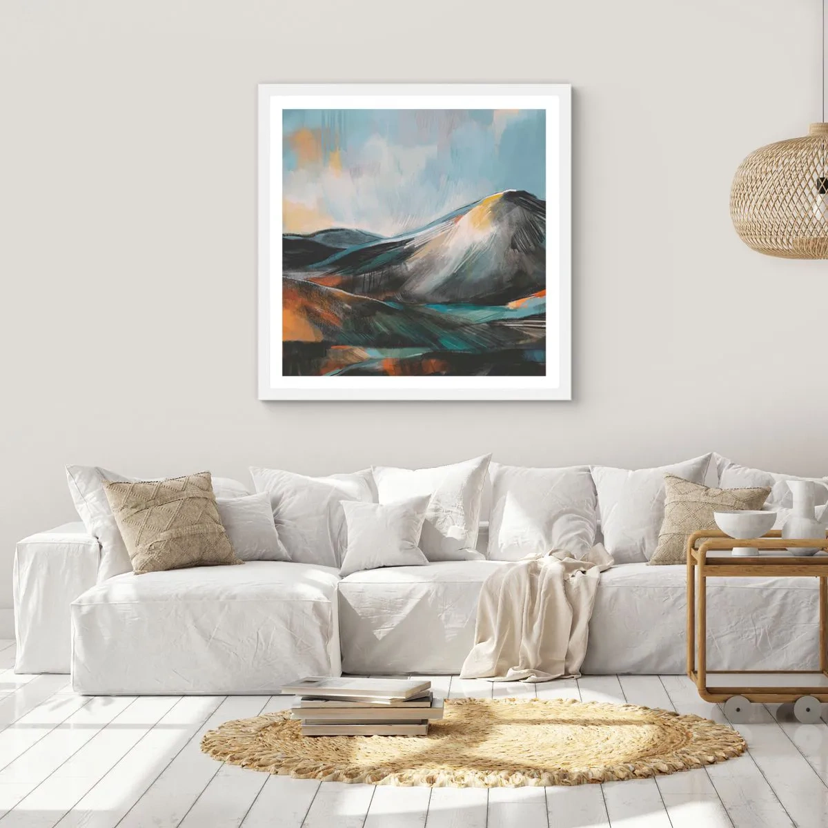 Poster in een witte lijst - Ruw en prachtig - 40x40 cm