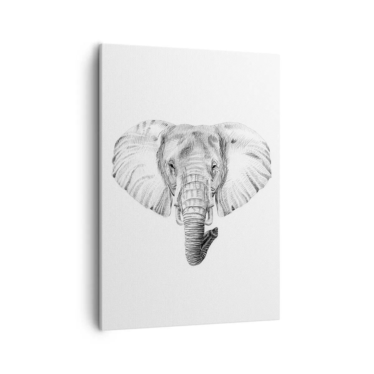 Schilderen op canvas - "Er was een olifant, zo groot als - een olifant" - 50x70 cm