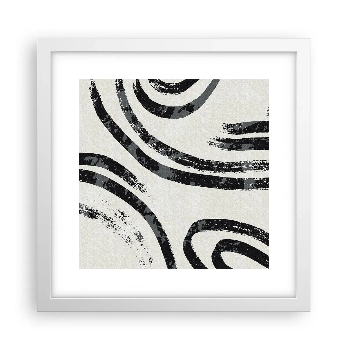 Poster in een witte lijst - Half gestopt - 30x30 cm