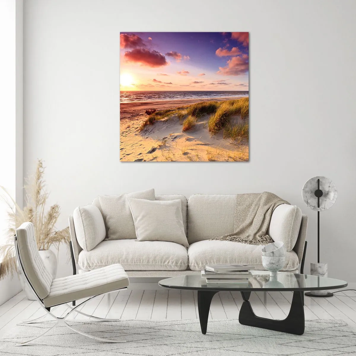 Schilderen op glas - De lucht ruikt al in de zomer - 40x40 cm