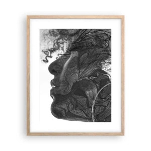 Een poster in een licht eiken lijst - Verstrikt in dromen - 40x50 cm