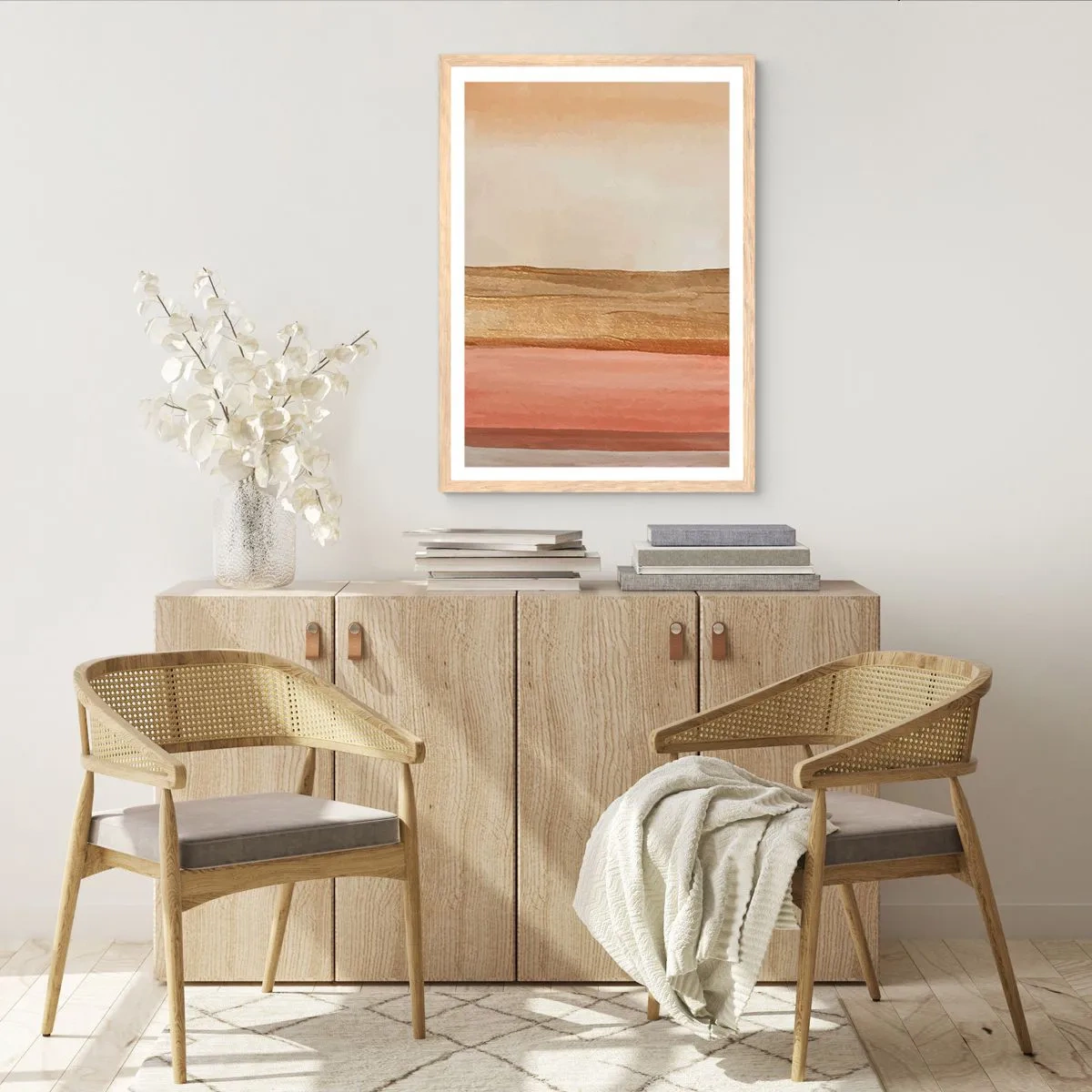 Een poster in een licht eiken lijst - Verticale compositie - 40x50 cm