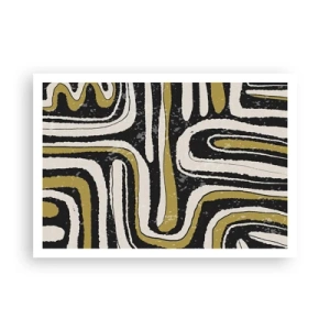 Poster - Compositie: wegen en steegjes - 100x70 cm