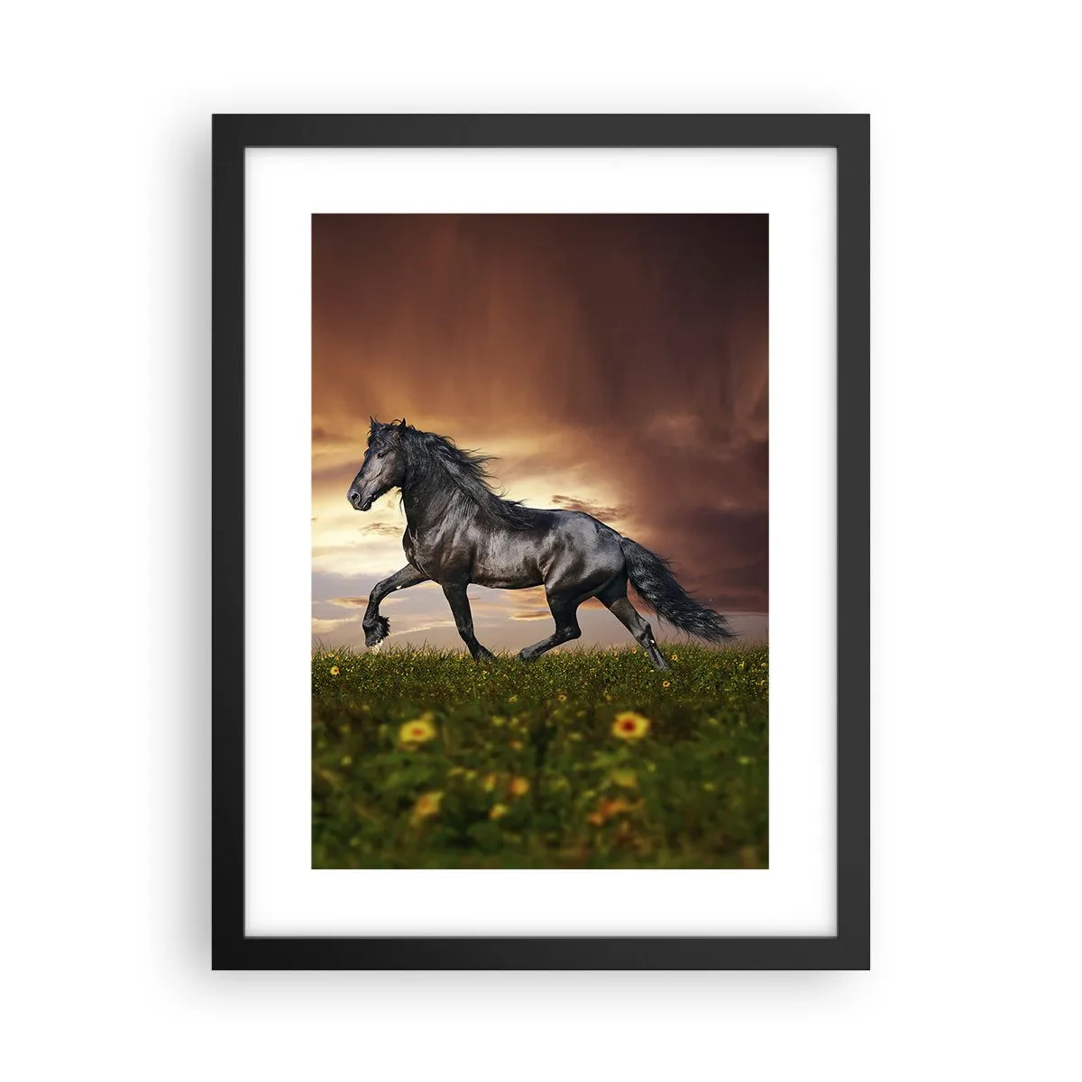 Poster in een zwarte lijst - Zwarte Prins - 30x40 cm