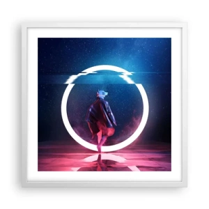 Poster in een witte lijst - Tussen werelden - 50x50 cm