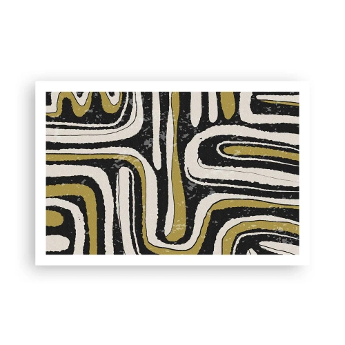 Poster - Compositie: wegen en steegjes - 91x61 cm