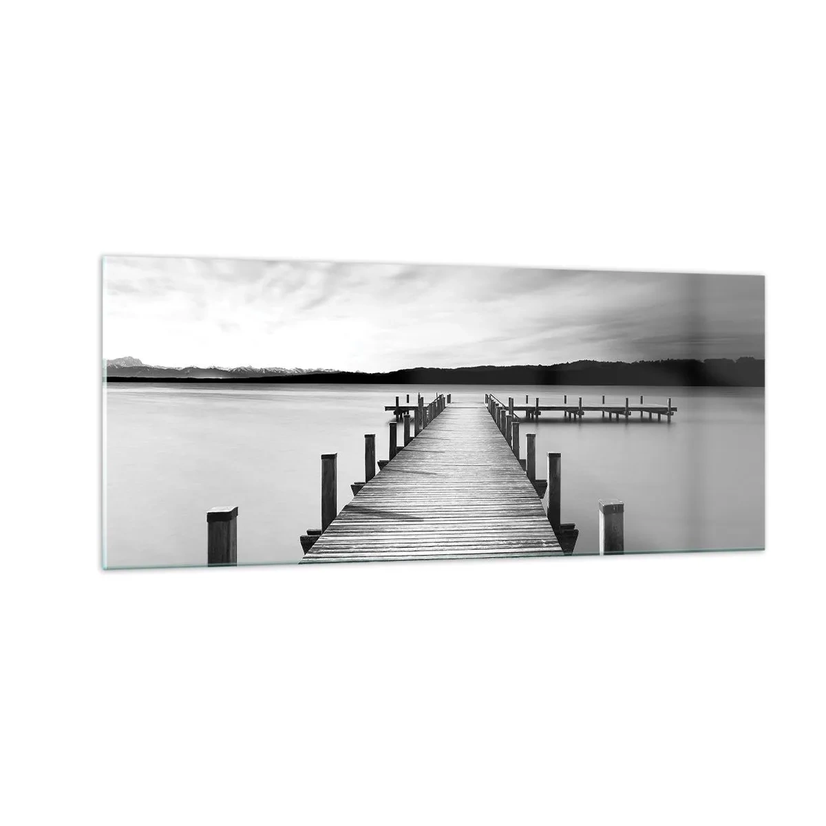 Schilderen op glas - Bij de waterput - vrede - 100x40 cm