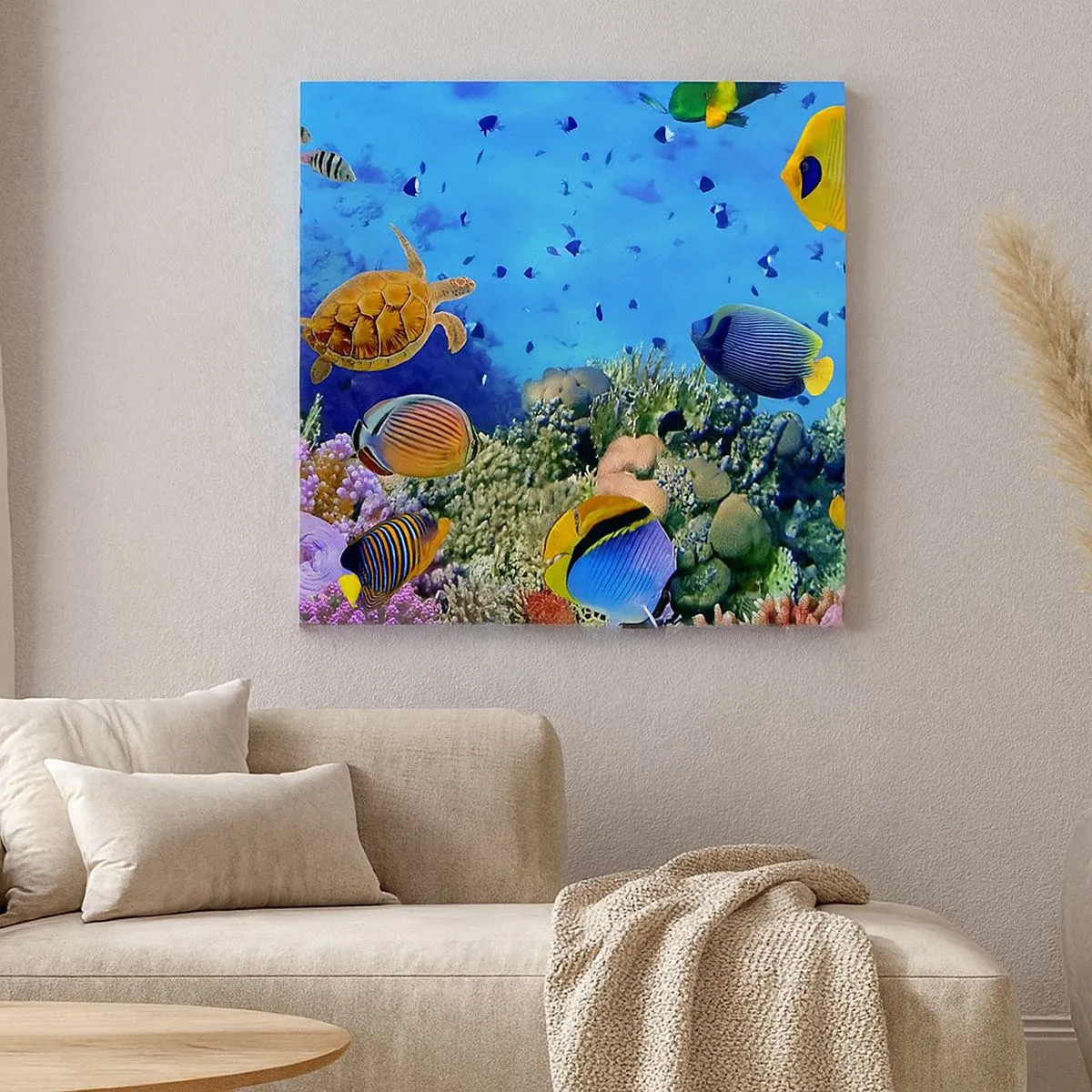 Schilderen op canvas - En wat weten we over het leven... - 30x30 cm