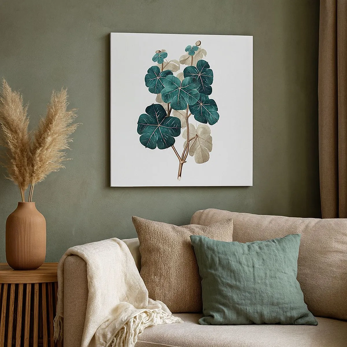 Schilderen op canvas - Uit het oude herbarium - 30x30 cm