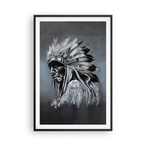 Poster in een zwarte lijst - Keer terug naar de wortels - 61x91 cm