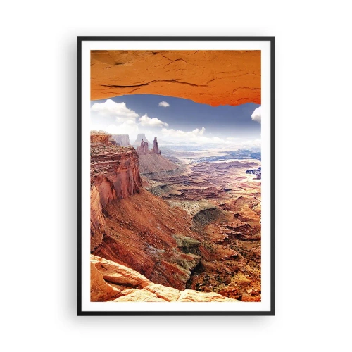 Poster in een zwarte lijst - Door de natuur zelf gebeeldhouwd - 70x100 cm