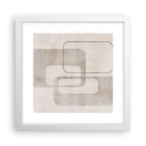 Poster in een witte lijst - Geometrische voeg - 30x30 cm