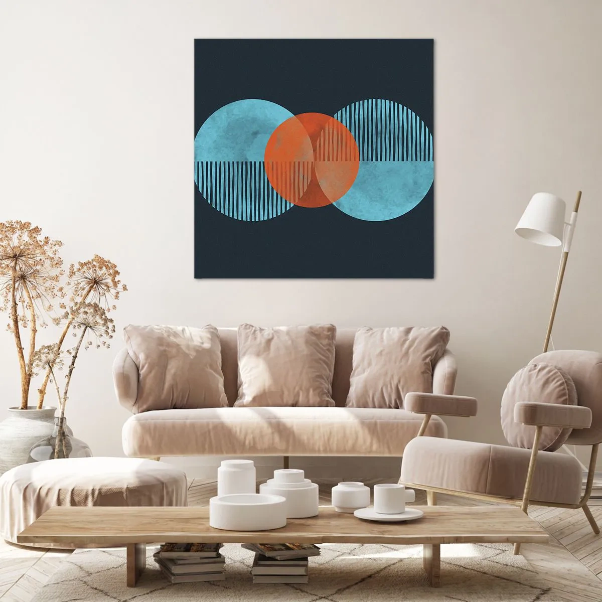 Schilderen op canvas - Symmetrische compositie - 40x40 cm