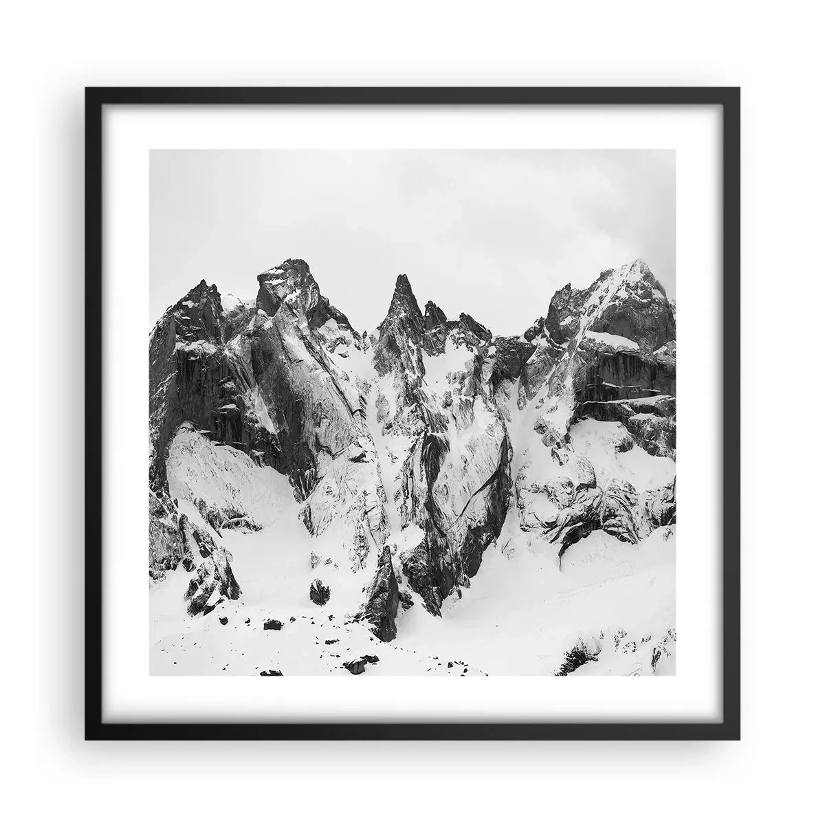 Poster in een zwarte lijst - Granieten gevaarlijke nok - 50x50 cm
